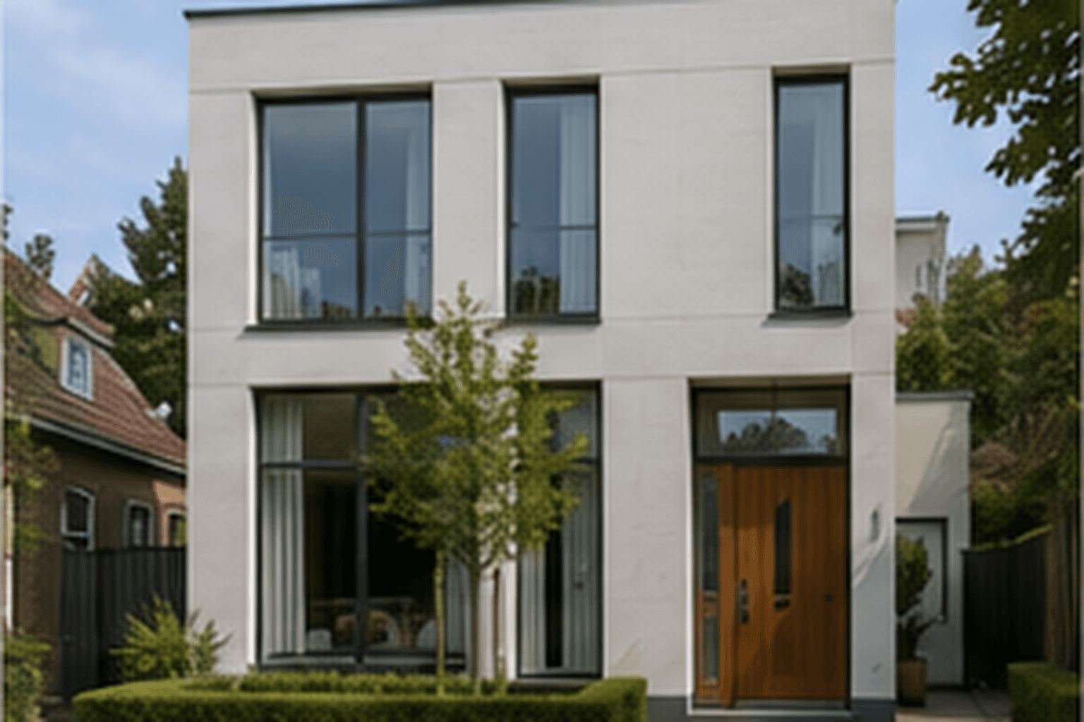 Voorzijde — Twee-onder-een-kapwoning in Tilburg