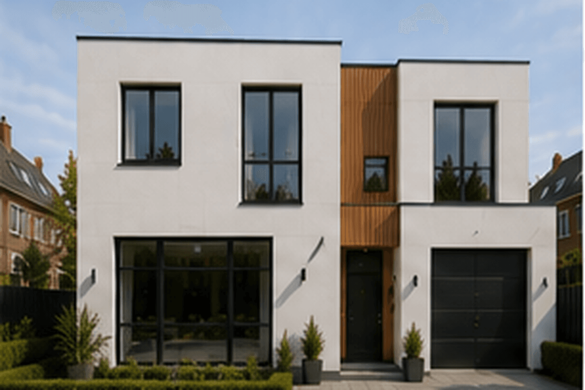 Voorzijde — Twee-onder-een-kapwoning in Amsterdam