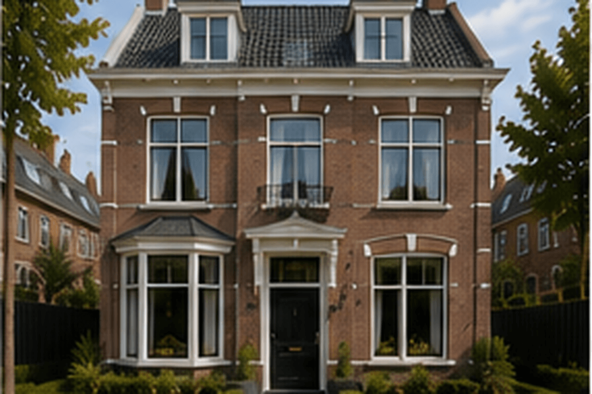Voorzijde — Twee-onder-een-kapwoning in Zwolle